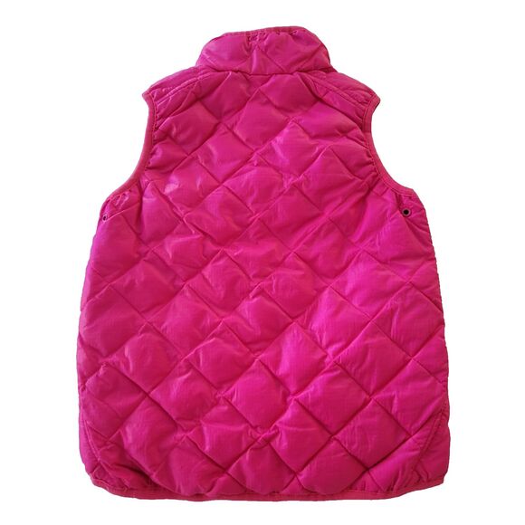 Ralph Lauren Puffer Down Vest Kids 4T Green Pink Girls Big Pony Outerwear Wicked - Picture 2 of 8